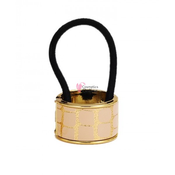 Inel pentru prins parul din plastic model ILM011BB Auriu cu Crem